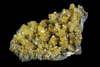 Golden Hexagonal Mimetite Crystal Cluster - Thailand #93071