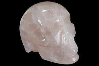 3.2" Polished Brazilian Rose Quartz Crystal Skull - Crystal #95557