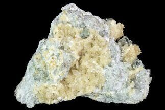 Green Fluorite Crystals with Calcite - Mongolia #100749