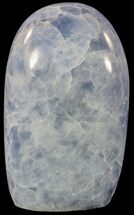 Free-Standing, Polished, Blue Calcite - Madagascar #54633
