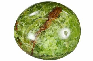 Polished Green Opal Palm Stone - Madagascar #103902