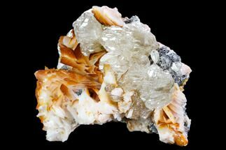 Cerussite Crystals with Bladed Barite & Galena- Morocco #107893
