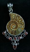 Sterling Silver Ammonite Pendant #7066