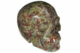 Polished Dragon's Blood Jasper Skull - South Africa #110079