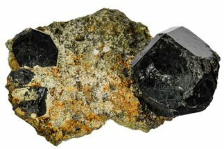 Black Dravite Crystals on Rock - New York #110359