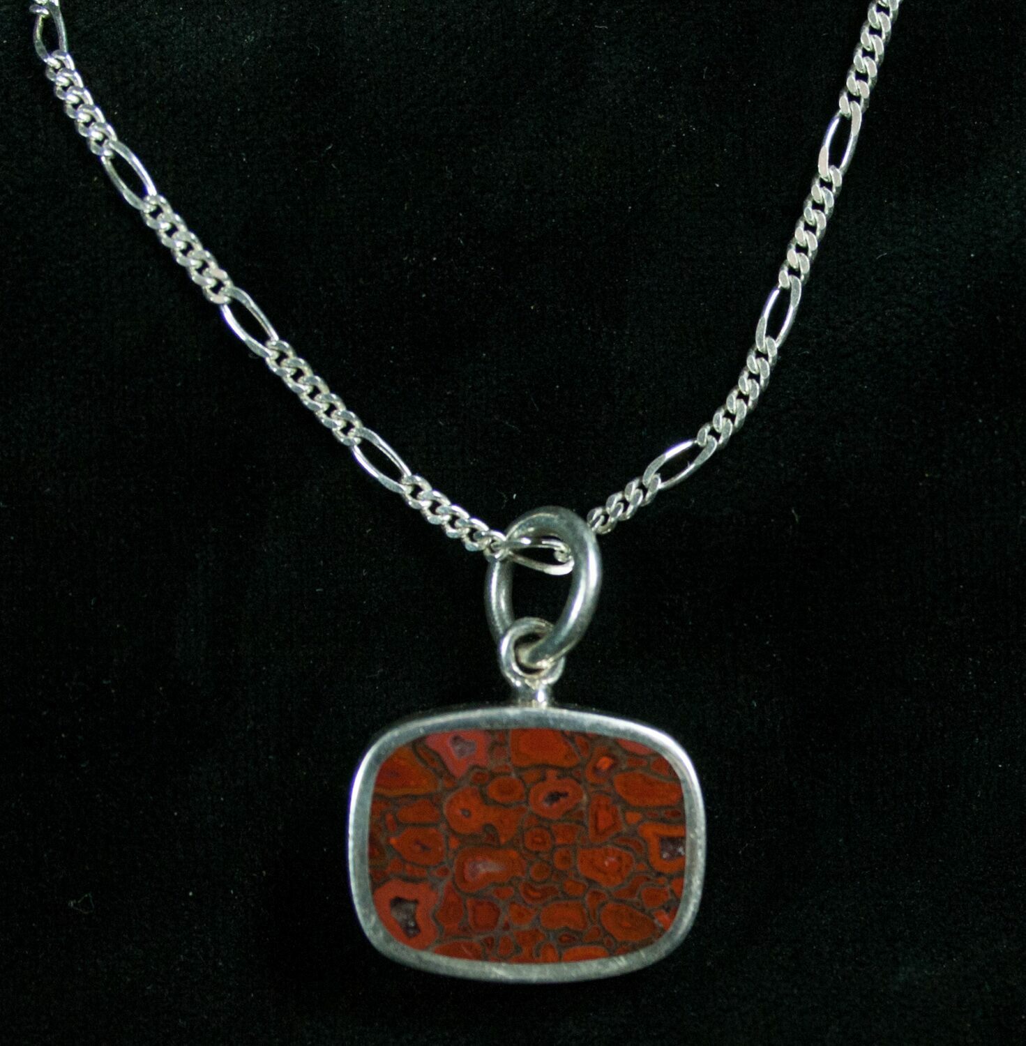 Agatized Dinosaur Bone & Gibeon Meteorite Pendant (#7888) For Sale ...