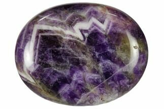 Polished Chevron Amethyst Pocket Stone #115435