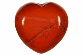 1.4" Polished Red Jasper Heart - Crystal #115459