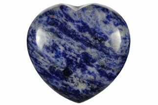 1.6" Polished Sodalite Heart - Crystal #115930