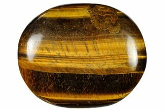 2 1/4 to 2 1/2" Polished Tiger's Eye Palm Stone - Crystal #116039