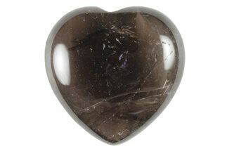 1.6" Polished Smoky Quartz Heart - Crystal #116264