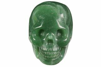 Realistic, Polished Green Quartz (Aventurine) Skull #116445
