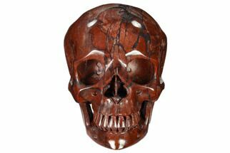 Realistic, Polished Red Brecciated Jasper Skull #116493