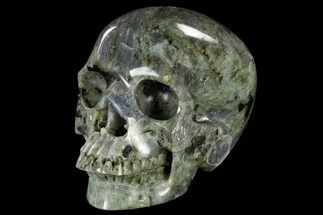 Realistic, Polished Labradorite Skull #116335