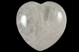 1.6" Polished Clear Quartz Heart - Crystal #121105