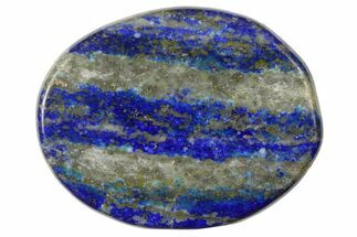 Polished Lapis Lazuli Flat Pocket Stone #121143