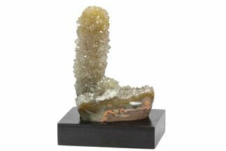 Tall, Quartz Stalactite Formation With Wood Base - Uruguay #121271