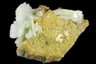 Bladed Blue Barite and Marcasite Association - Morocco #122236