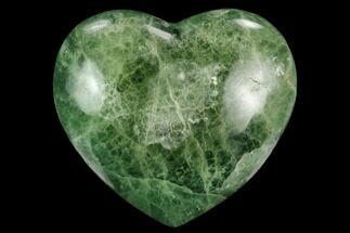 Polished Green Fluorite Heart - Madagascar #126645
