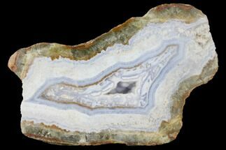 Polished Blue Lace Agate Slice - South Africa #128436
