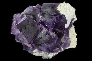Purple Fluorite with Bladed Barite - Cave-in-Rock, Illinois #128785