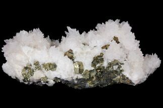 Manganoan Calcite (Highly Fluorescent) With Pyrite - Peru #132715