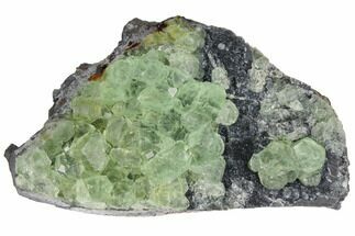 Green Fluorite on Druzy Quartz - China #132782