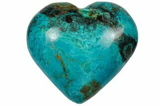 Polished Chrysocolla Heart - Peru #133814