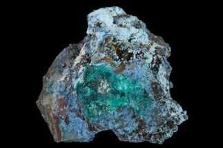 Light-Blue Shattuckite with Dioptase - Tantara Mine, Congo #134022