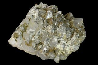 Quartz Crystal Cluster with Chalcopyrite - Morocco #137133