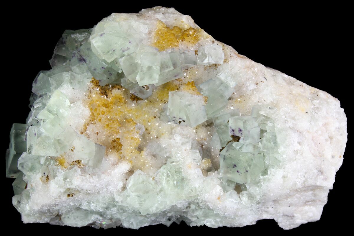 3.35" Seafoam Green, Cubic Fluorite Crystal Cluster Morocco (138252