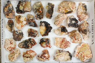 Lot: - Bladed Barite With Vanadinite - Pieces #138193