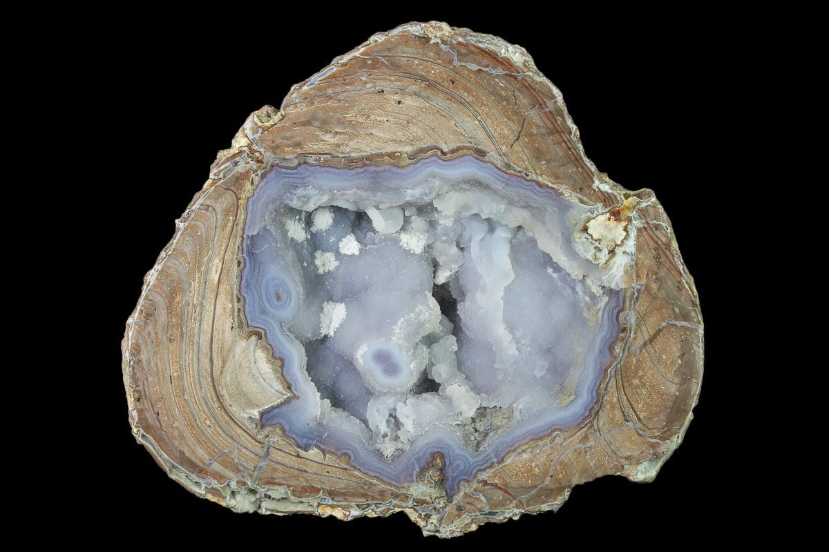 5.3" Crystal Filled Dugway Geode (Polished Half) Utah For Sale