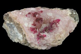 Roselite Crystal Clusters on Calcite and Quartz - Morocco #141656