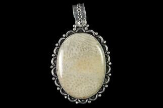 Million Year Old Fossil Coral Pendant - Indonesia #143709