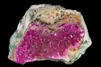 Sparkling Cobaltoan Calcite Crystals with Malachite - Congo #146711