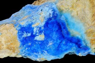 Vibrant Blue, Cyanotrichite Crystal Formation - China #147670