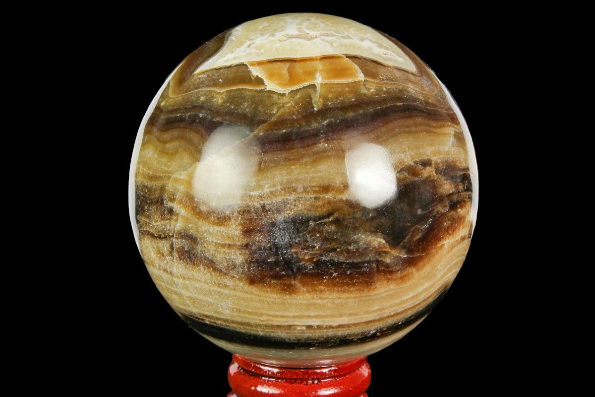 Polished Chocolate Calcite Sphere - Pakistan #149523