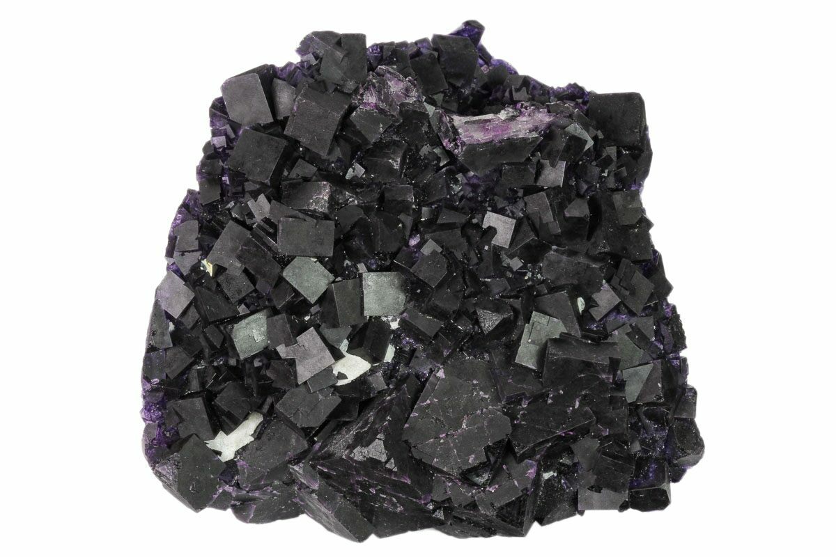 Mineral Specimen #12 Clear and Purple Fluorite Crystal Cluster Purple Cubic Fluorite Crystal Yaogangxian fluorite