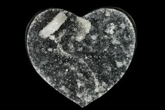 2.9" Silvery Quartz Heart - Uruguay - Crystal #123749