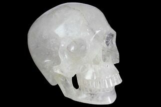 5" Realistic, Polished Quartz Crystal Skull - Crystal #150852