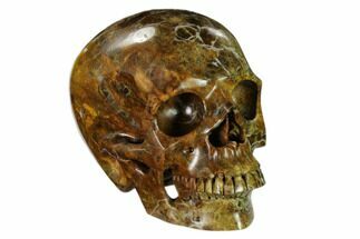 5.9" Realistic, Polished Autumn Jasper Skull  - Crystal #151204
