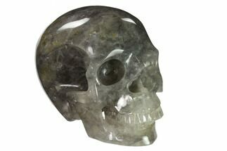 Realistic, Carved Smoky Quartz Crystal Skull #151174
