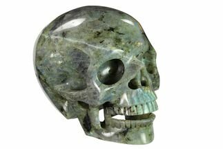 Realistic, Polished Labradorite Skull - Madagascar #151181