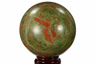 3.3" Polished Unakite Sphere - South Africa - Crystal #151918
