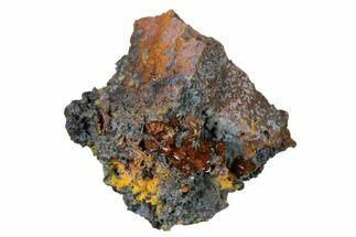 Red-Orange Descloizite Crystals on Matrix - Apex Mine, Mexico #155890