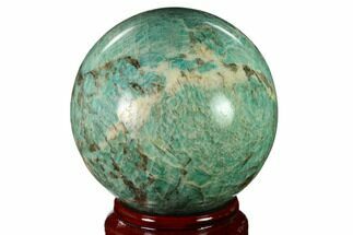 4.25" Polished Graphic Amazonite Sphere - Madagascar - Crystal #157699