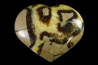 3.9" Polished Septarian Heart - Madagascar - Crystal #156656