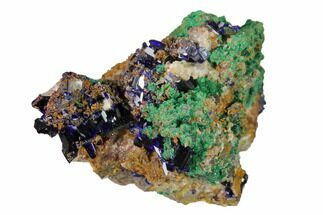 Malachite and Azurite Crystal Cluster - Morocco #160319