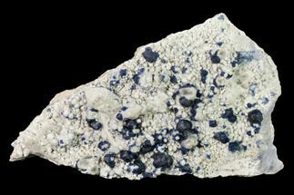 6.1" Dark Blue Fluorite on Quartz - Inner Mongolia - Crystal #160705